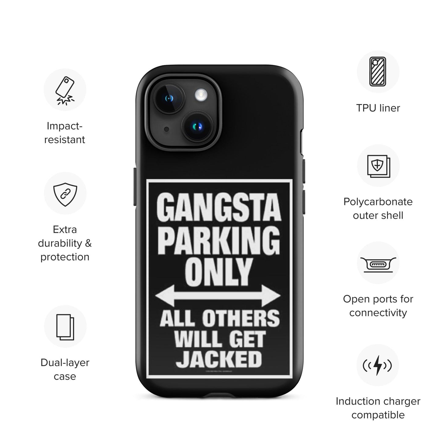 Gangsta Parking Black Tough Case for iPhone® - Sons of SPPhillips