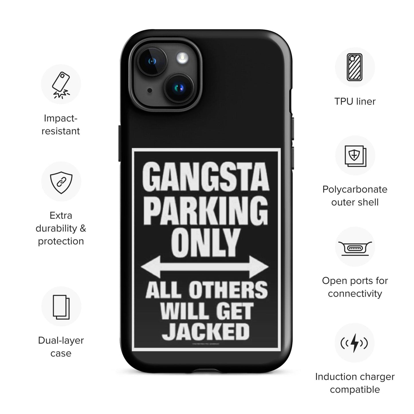 Gangsta Parking Black Tough Case for iPhone® - Sons of SPPhillips