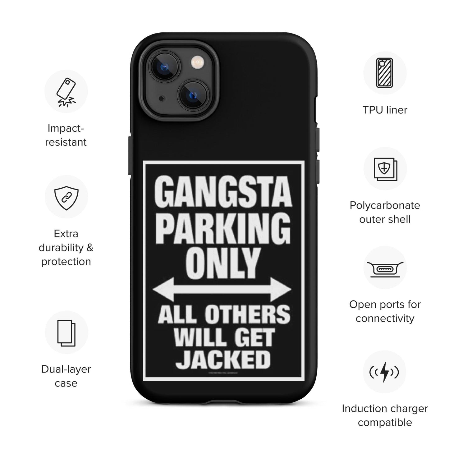 Gangsta Parking Black Tough Case for iPhone® - Sons of SPPhillips