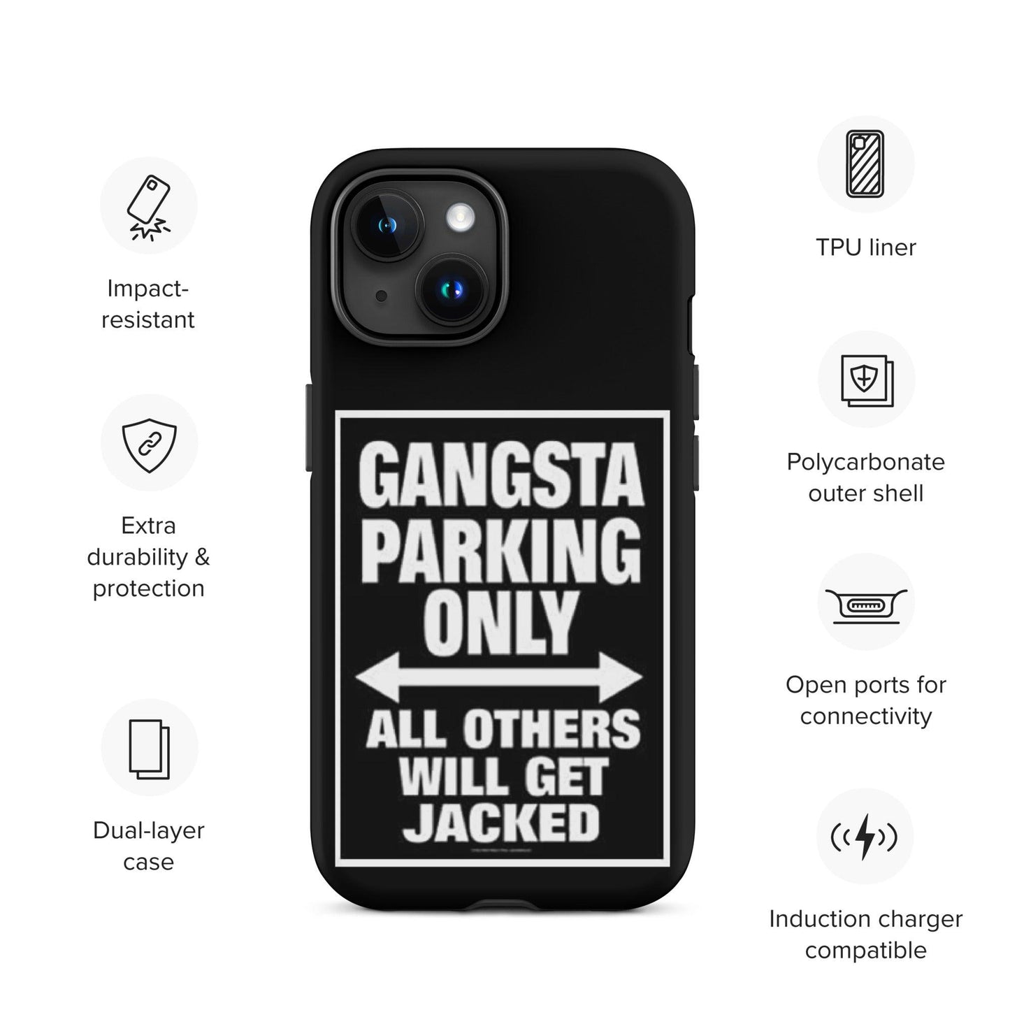 Gangsta Parking Black Tough Case for iPhone® - Sons of SPPhillips
