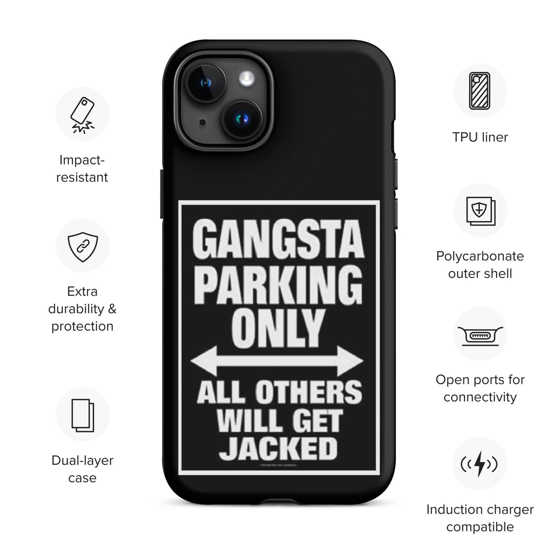 Gangsta Parking Black Tough Case for iPhone® - Sons of SPPhillips