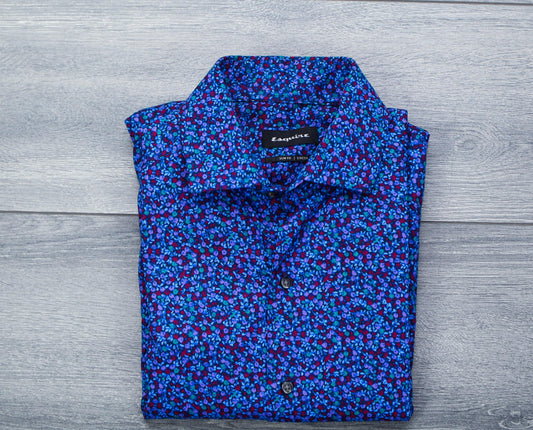 Esquire Floral Slim Fit Dress Shirt - Sons of SPPhillips
