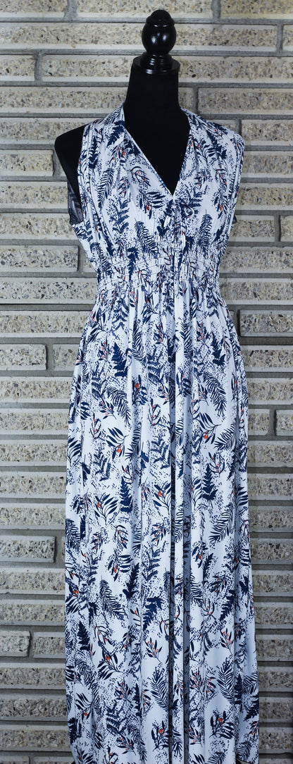 Sleeveless White Floral Maxi Dress - Sons of SPPhillips