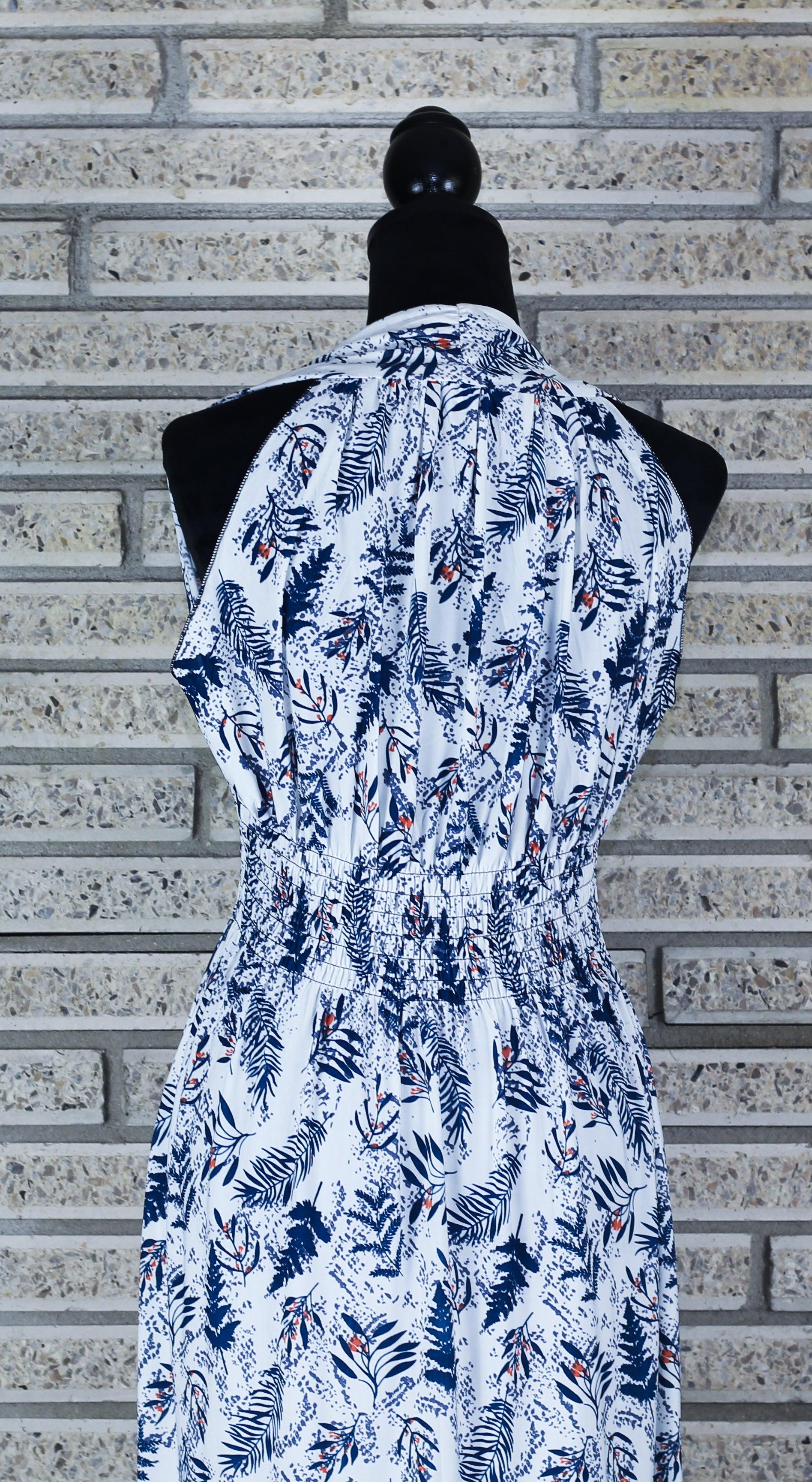 Sleeveless White Floral Maxi Dress - Sons of SPPhillips