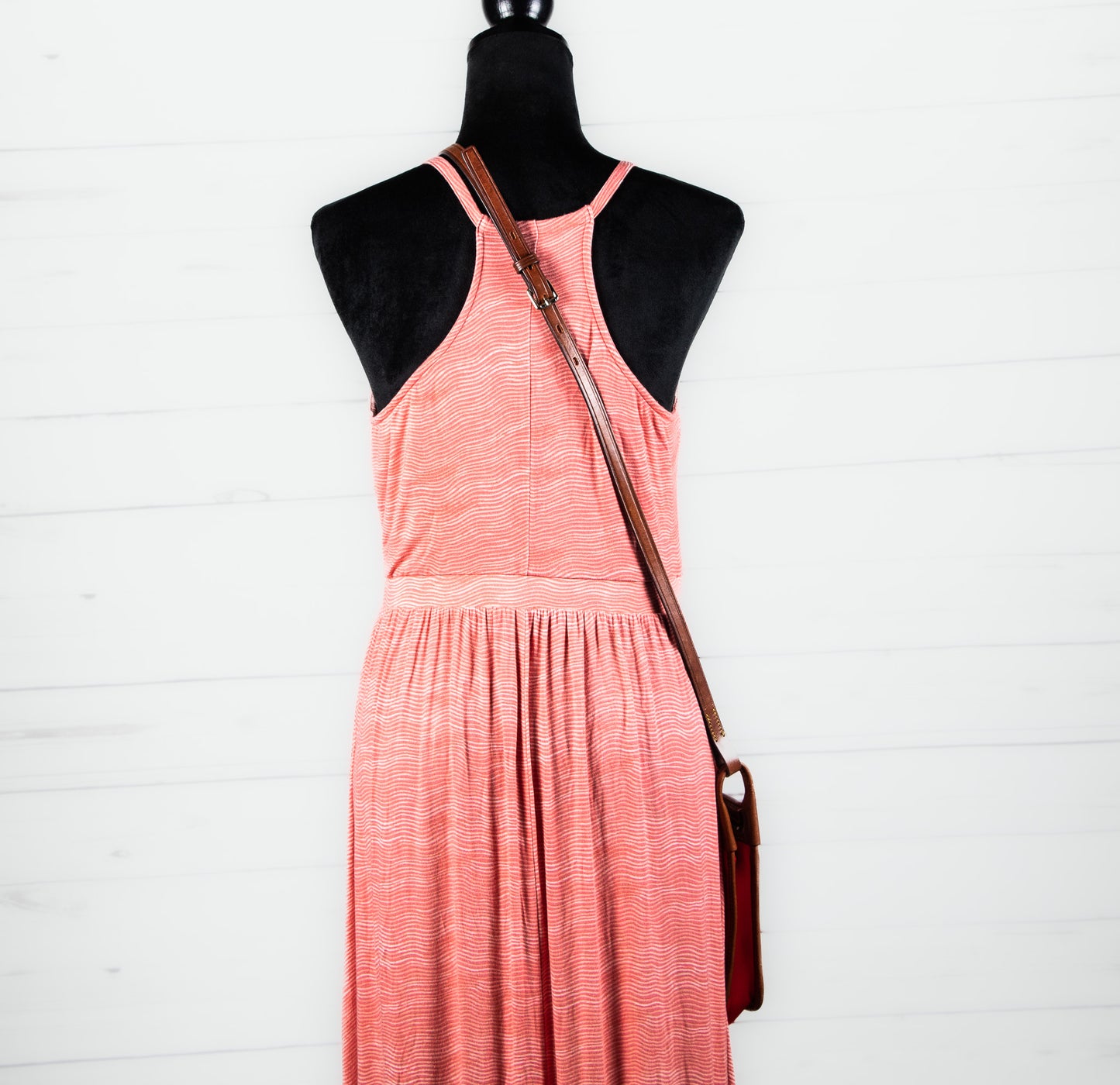 Old Navy Sleeveless Coral Print Maxi Dress