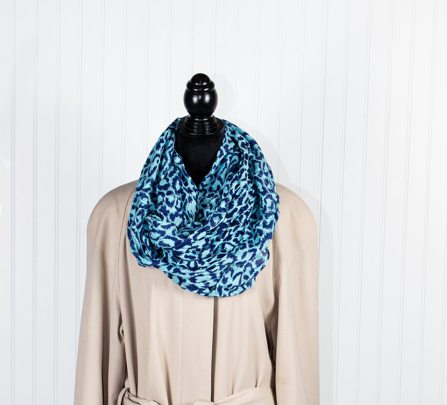 World Market Teal Cheetah Print Infinity Scarf - Sons of SPPhillips