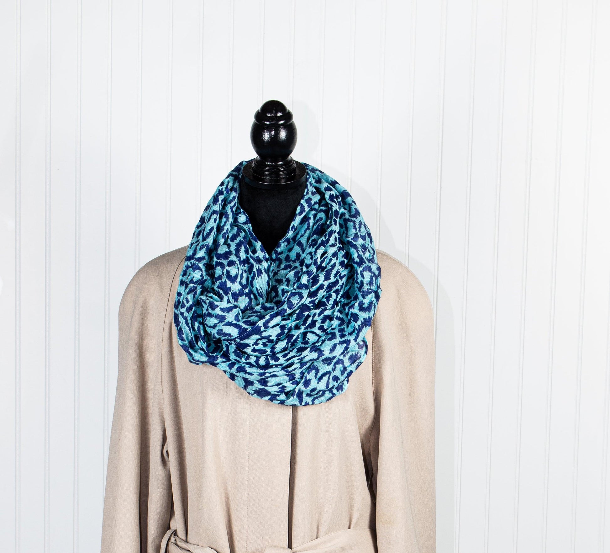 World Market Teal Cheetah Print Infinity Scarf - Sons of SPPhillips