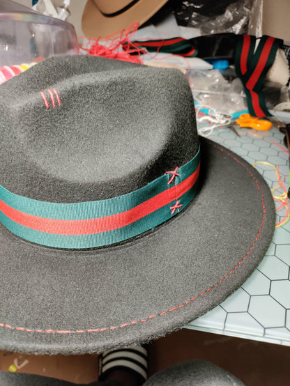Black Fedora Brim Hat - Sons of SPPhillips