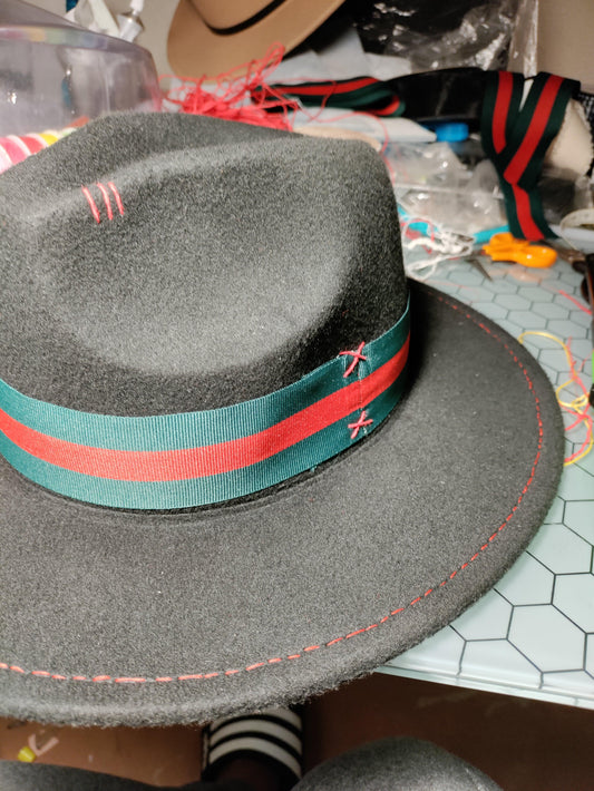 Black Fedora Brim Hat - Sons of SPPhillips