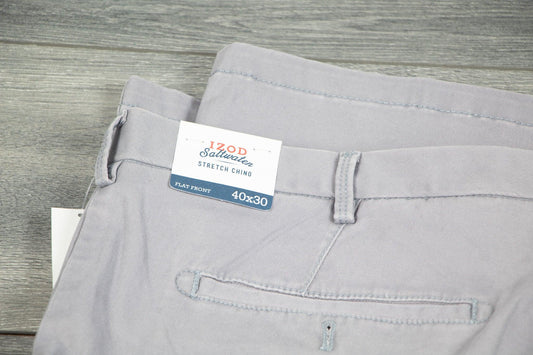 IZOD Saltwater Stretch Straight Fit Flat Front Chino Pant - Sons of SPPhillips