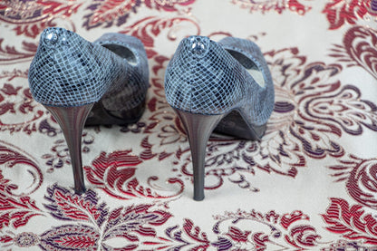 Michael Michael Kors Snakeskin Peep Toe Pumps - Sons of SPPhillips