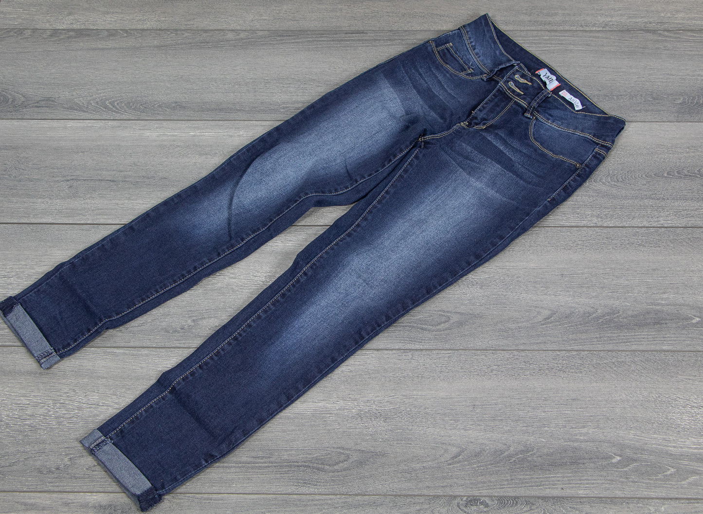 YMI WannaBettaButt 2-Button Mid-Rise Cuffed Ankle Jeans