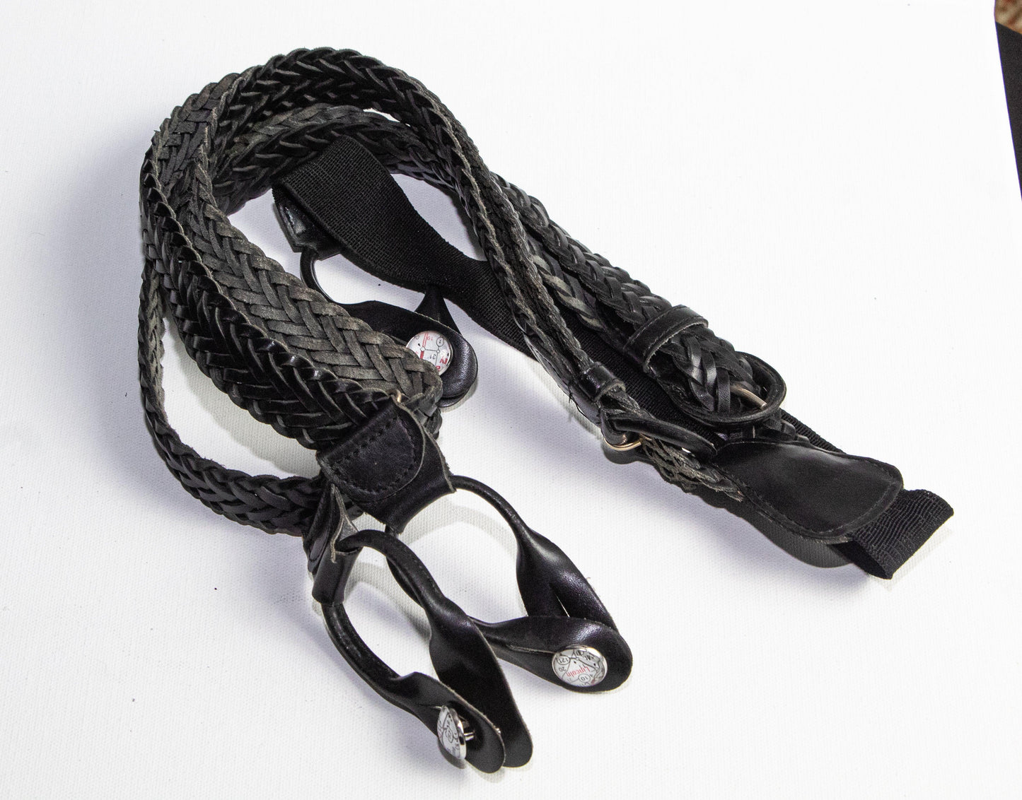 Herringbone Braided Leather Suspenders - Sons of SPPhillips