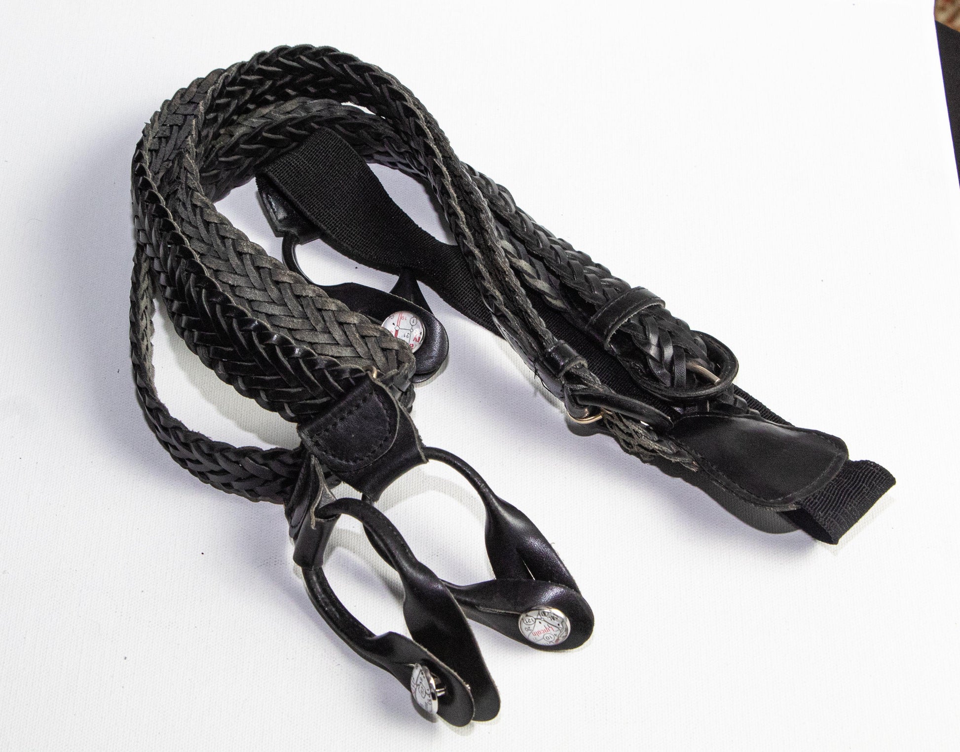 Herringbone Braided Leather Suspenders - Sons of SPPhillips
