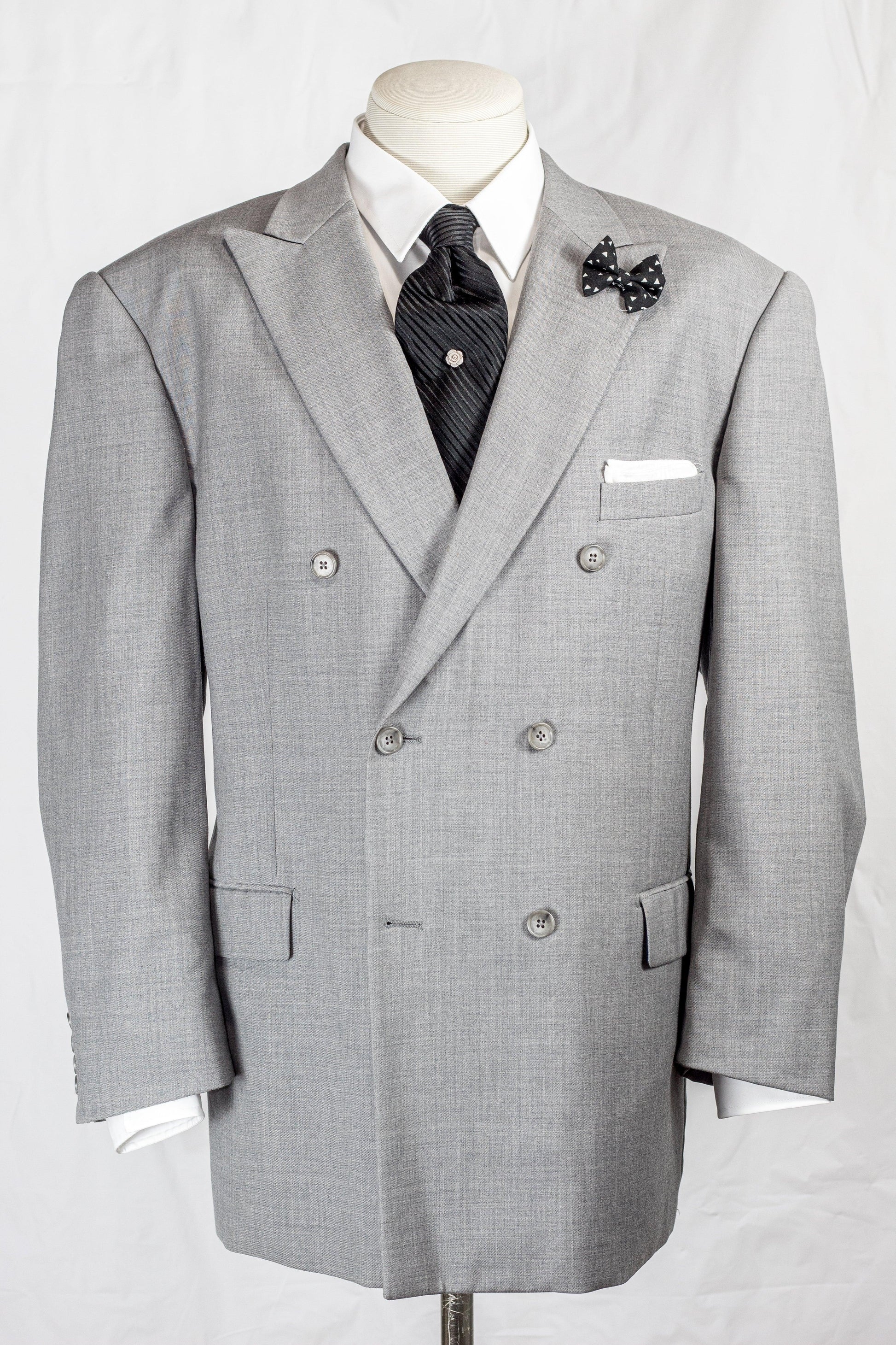 Paul Fredrick Light Grey Double Breasted Sport coat - Sons of SPPhillips