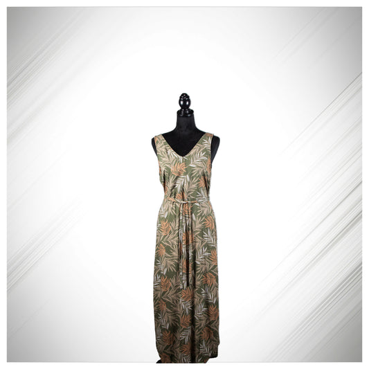 A New Day Women's Floral Print Sleeveless V-Neck Maxi Dress - Olive Floral -
