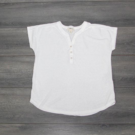 Style & Co Womens White Henley