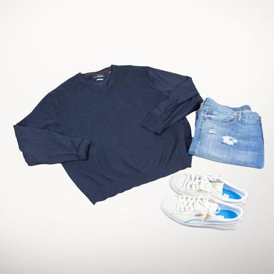HAGGAR IN MOTION V-Neck Sweater - Sons of SPPhillips